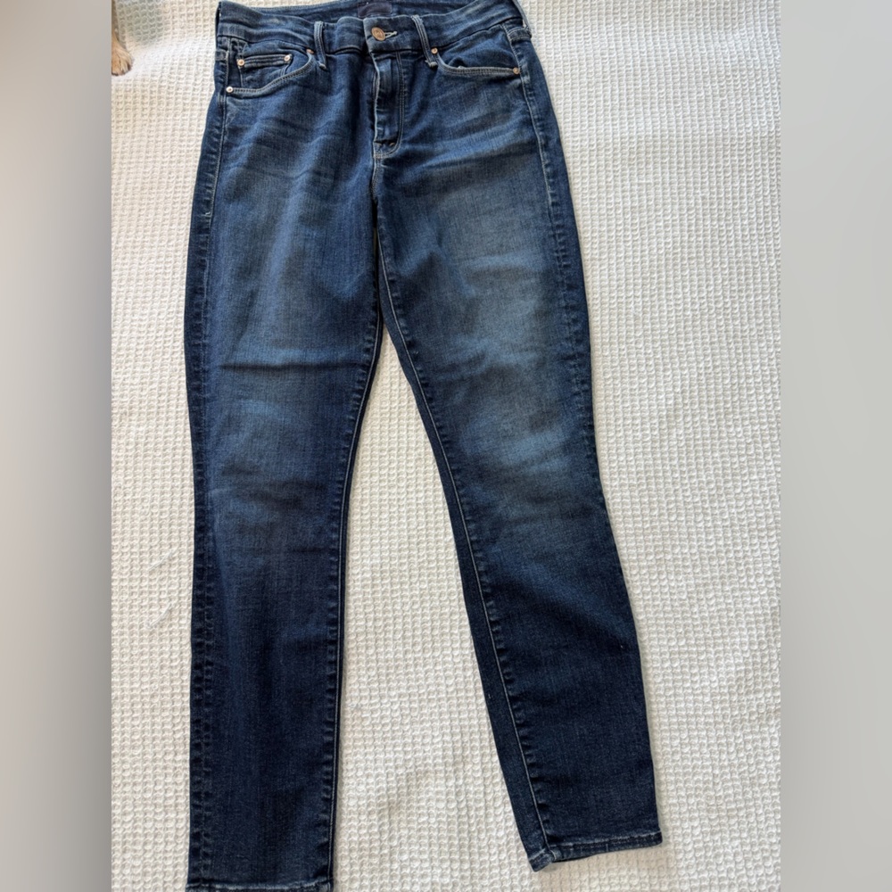 MOTHER Women's Dark Blue Skinny Jeans